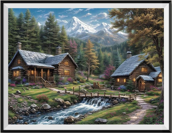 Village 5d Diy Diamond Painting Kits UK Handwork Hobby FL2423