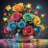 Rose 5d Diy Diamond Painting Kits UK Handwork Hobby FL3015