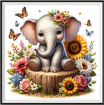 Elephant 5d Diy Diamond Painting Kits UK Handwork Hobby FL8162