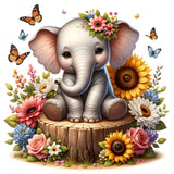 Elephant 5d Diy Diamond Painting Kits UK Handwork Hobby FL8162