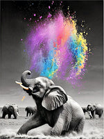 Elephant 5d Diy Diamond Painting Kits UK Handwork Hobby FL3545