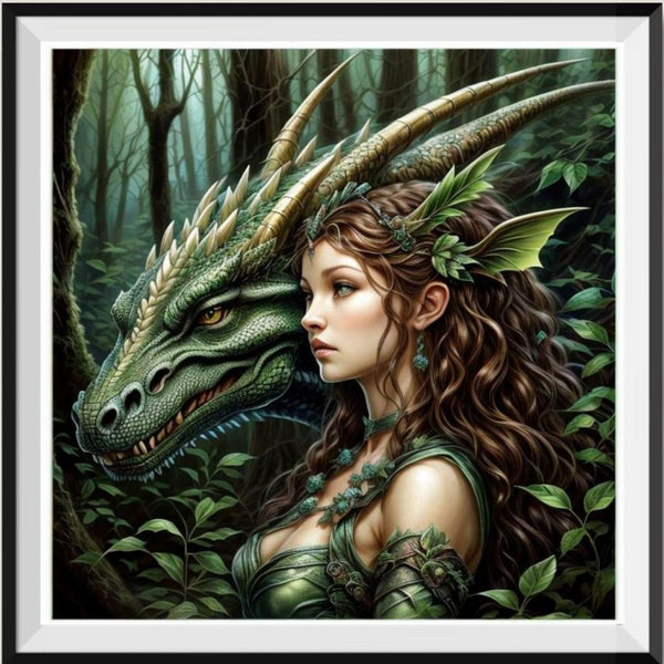 Human And Animal Dragon 5d Diy Diamond Painting Kits UK Handwork Hobby FL4245