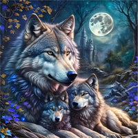 Wolf 5d Diy Diamond Painting Kits UK Handwork Hobby FL4128