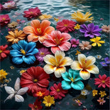 Flower 5d Diy Diamond Painting Kits UK Handwork Hobby FL4078