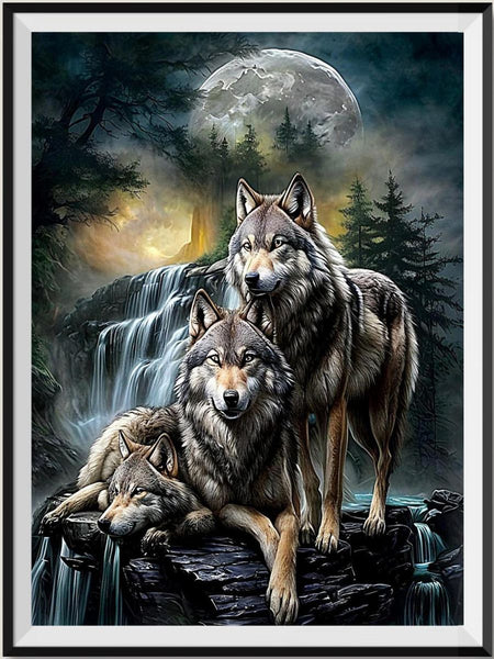 Wolf 5d Diy Diamond Painting Kits UK Handwork Hobby FL4457