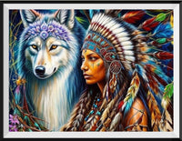 Animal And Human Wolf 5d Diy Diamond Painting Kits UK Handwork Hobby FL4886