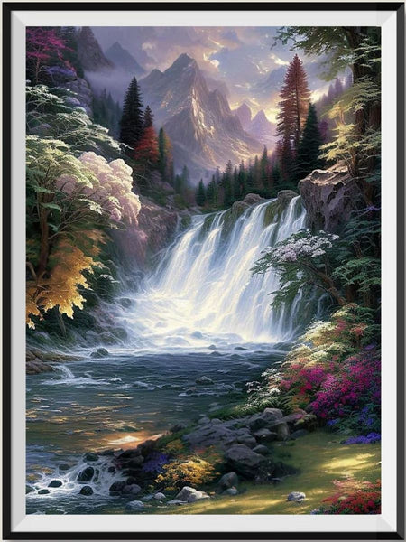 Waterfall 5d Diy Diamond Painting Kits UK Handwork Hobby FL4601