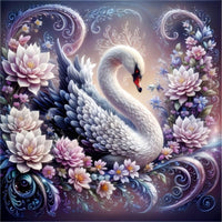 Swan 5d Diy Diamond Painting Kits UK Handwork Hobby FL3045