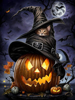 Halloween Cat 5d Diy Diamond Painting Kits UK Handwork Hobby FL2437