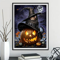 Halloween Cat 5d Diy Diamond Painting Kits UK Handwork Hobby FL2437