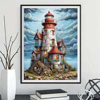 Lighthouse 5d Diy Diamond Painting Kits UK Handwork Hobby FL2307