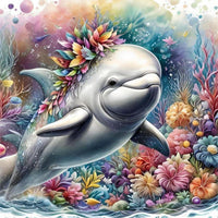 Dolphin 5d Diy Diamond Painting Kits UK Handwork Hobby FL3289