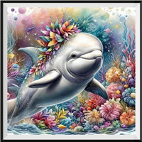 Dolphin 5d Diy Diamond Painting Kits UK Handwork Hobby FL3289