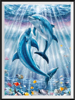 Dolphin 5d Diy Diamond Painting Kits UK Handwork Hobby FL3556