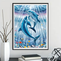 Dolphin 5d Diy Diamond Painting Kits UK Handwork Hobby FL3556