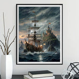 Cartoon Boat 5d Diy Diamond Painting Kits UK Handwork Hobby FL3698