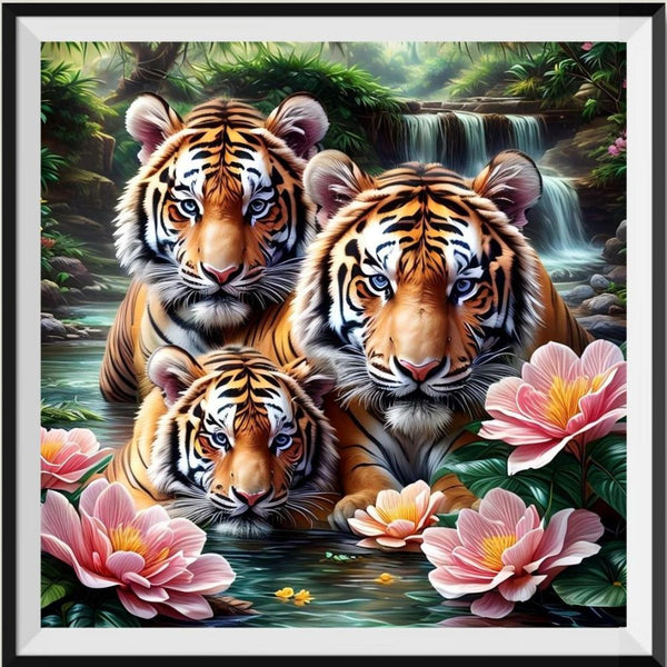 Tiger 5d Diy Diamond Painting Kits UK Handwork Hobby FL8003