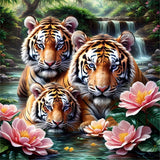 Tiger 5d Diy Diamond Painting Kits UK Handwork Hobby FL8003