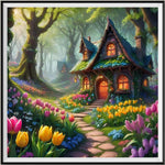 Village House 5d Diy Diamond Painting Kits UK Handwork Hobby FL6345