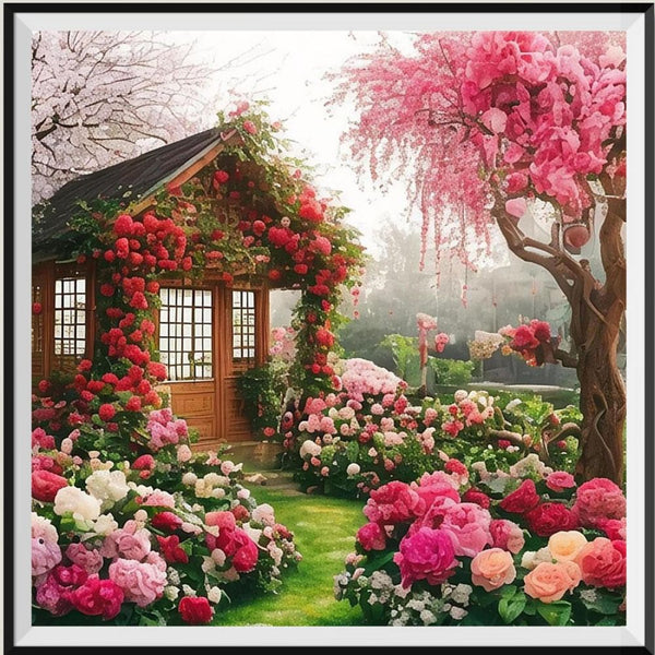 Village House 5d Diy Diamond Painting Kits UK Handwork Hobby FL6488