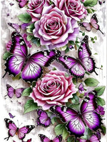 Butterfly Flower 5d Diy Diamond Painting Kits UK Handwork Hobby FL2221