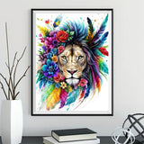 Lion 5d Diy Diamond Painting Kits UK Handwork Hobby FL4438