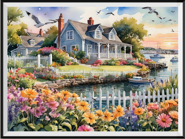 Village 5d Diy Diamond Painting Kits UK Handwork Hobby FL5173