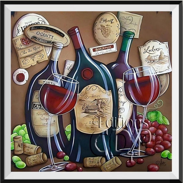 Wine 5d Diy Diamond Painting Kits UK Handwork Hobby DP2372