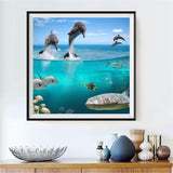 Dolphin 5d Diy Diamond Painting Kits UK Handwork Hobby DS11138284