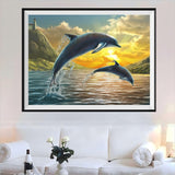 Dolphin 5d Diy Diamond Painting Kits UK Handwork Hobby DS55151083