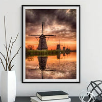 Windmill 5d Diy Diamond Painting Kits UK Handwork Hobby NA0981