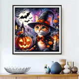 Halloween Cat 5d Diy Diamond Painting Kits UK Handwork Hobby FL8923