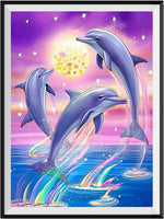 Dolphin 5d Diy Diamond Painting Kits UK Handwork Hobby MJ1761