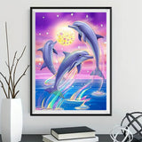 Dolphin 5d Diy Diamond Painting Kits UK Handwork Hobby MJ1761