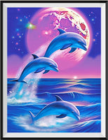 Dolphin 5d Diy Diamond Painting Kits UK Handwork Hobby MJ1762