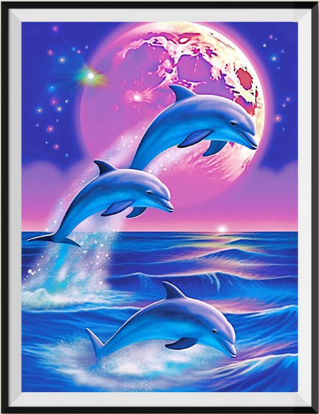 Dolphin 5d Diy Diamond Painting Kits UK Handwork Hobby MJ1762