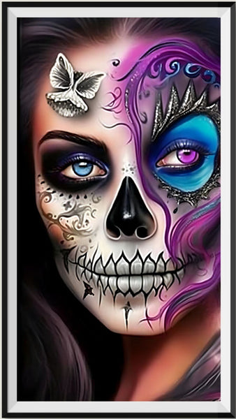 Skull 5d Diy Diamond Painting Kits UK Handwork Hobby MJ2049