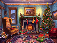 Christmas 5d Diy Diamond Painting Kits UK Handwork Hobby MJ2427