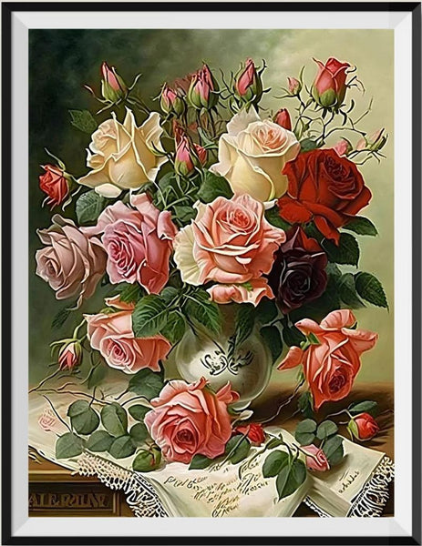 Flower 5d Diy Diamond Painting Kits UK Handwork Hobby MJ2497