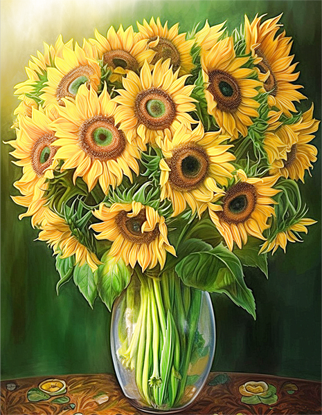 Sunflower 5d Diy Diamond Painting Kits UK Handwork Hobby MJ2744