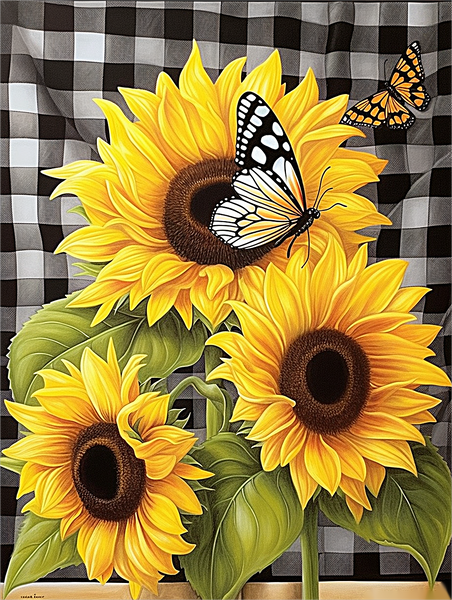 Sunflower 5d Diy Diamond Painting Kits UK Handwork Hobby MJ2746