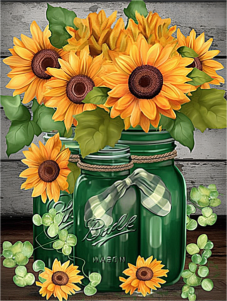 Sunflower 5d Diy Diamond Painting Kits UK Handwork Hobby MJ2750