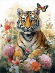 Tiger 5d Diy Diamond Painting Kits UK Handwork Hobby MJ2796