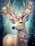 Deer 5d Diy Diamond Painting Kits UK Handwork Hobby MJ7125