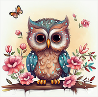 Owl 5d Diy Diamond Painting Kits UK Handwork Hobby MJ7137