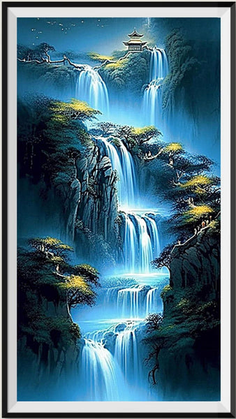 Waterfall 5d Diy Diamond Painting Kits UK Handwork Hobby MJ7199