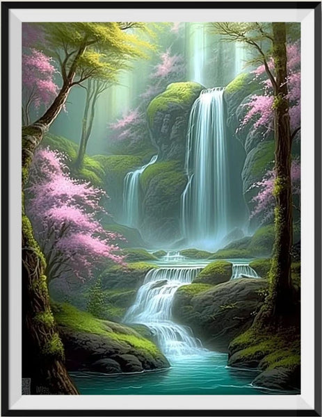 Waterfall 5d Diy Diamond Painting Kits UK Handwork Hobby MJ7205