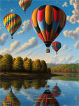 Hot Air Balloon 5d Diy Diamond Painting Kits UK Handwork Hobby MJ7235