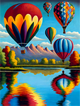 Hot Air Balloon 5d Diy Diamond Painting Kits UK Handwork Hobby MJ7240