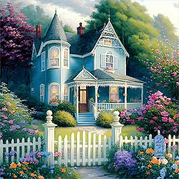 Village 5d Diy Diamond Painting Kits UK Handwork Hobby MJ7256